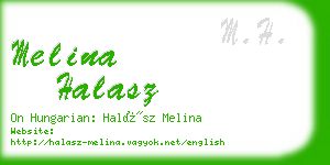 melina halasz business card